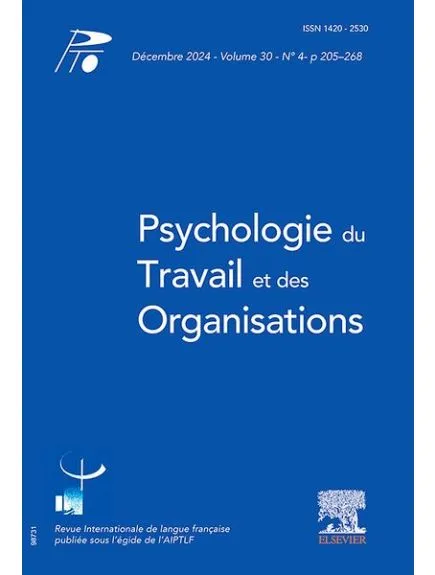 PSYCHOLOGIE DU TRAVAIL ET DES ORGANISATIONS