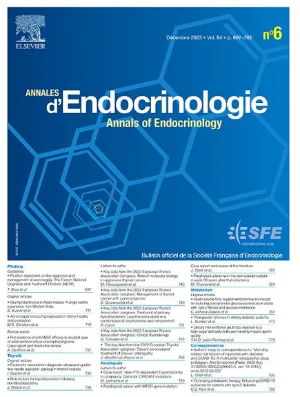 ANNALES D'ENDOCRINOLOGIE