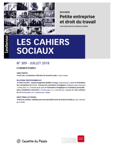 CAHIERS SOCIAUX