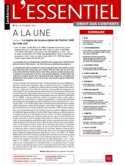 L'ESSENTIEL DROIT DES CONTRATS