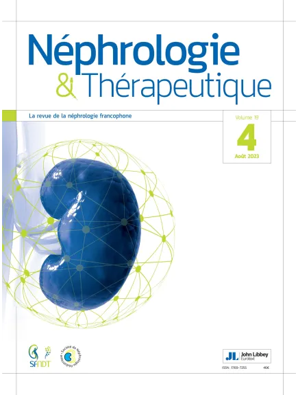 NEPHROLOGIE ET THERAPEUTIQUE