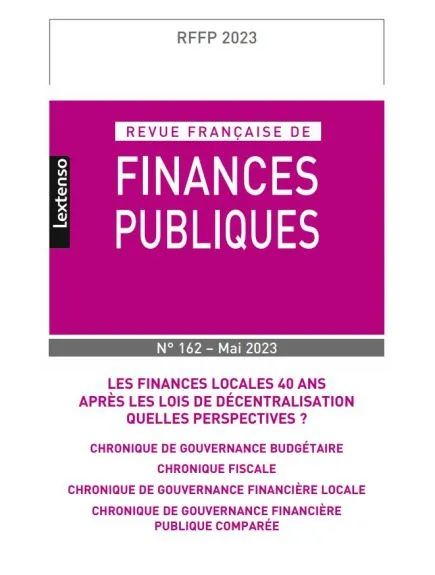 REVUE FRANCAISE DES FINANCES PUBLIQUES