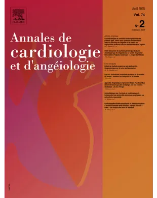 ANNALES DE CARDIOLOGIE ET D'ANGEIOLOGIE