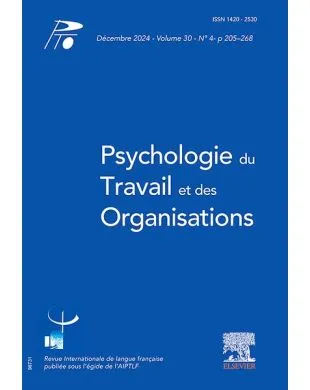 PSYCHOLOGIE DU TRAVAIL ET DES ORGANISATIONS