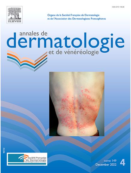 ANNALES DE DERMATOLOGIE ET DE VENEREOLOGIE