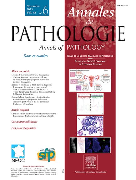 ANNALES DE PATHOLOGIE