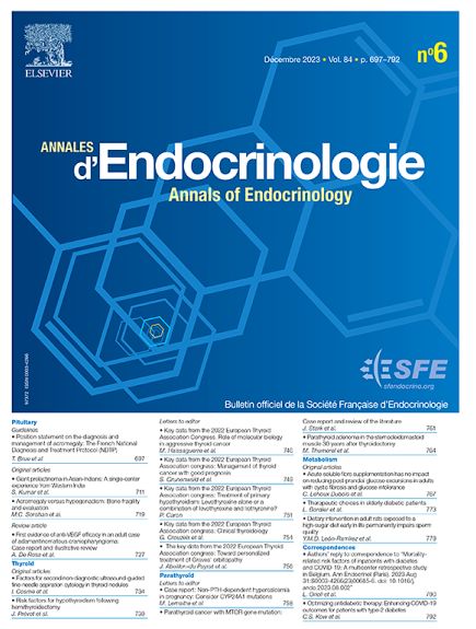 ANNALES D'ENDOCRINOLOGIE