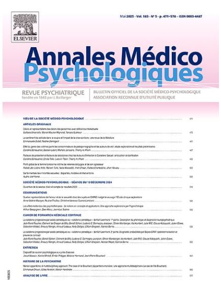 ANNALES MEDICO PSYCHOLOGIQUES