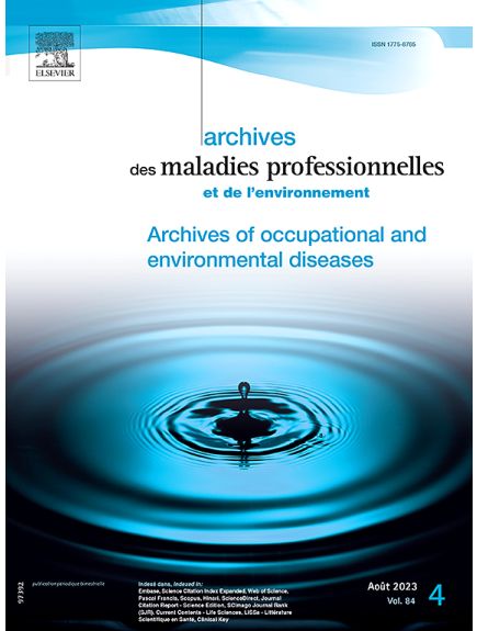 ARCHIVES DES MALADIES PROFESSIONNELLES ET DE L'ENVIRONNEMENT