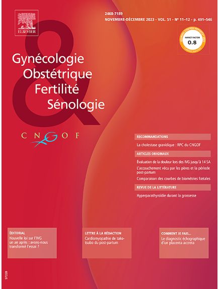 GYNECOLOGIE OBSTETRIQUE ET FERTILITE & SENOLOGIE