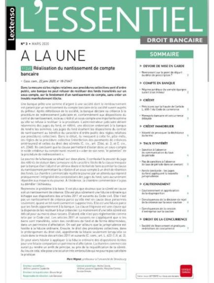L'ESSENTIEL DROIT BANCAIRE