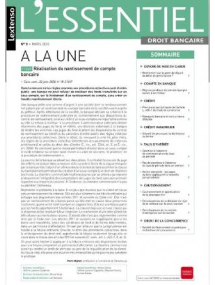 L'ESSENTIEL DROIT BANCAIRE