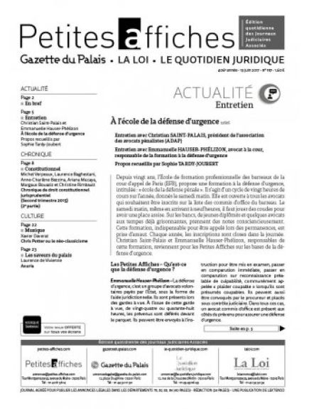 PETITES AFFICHES