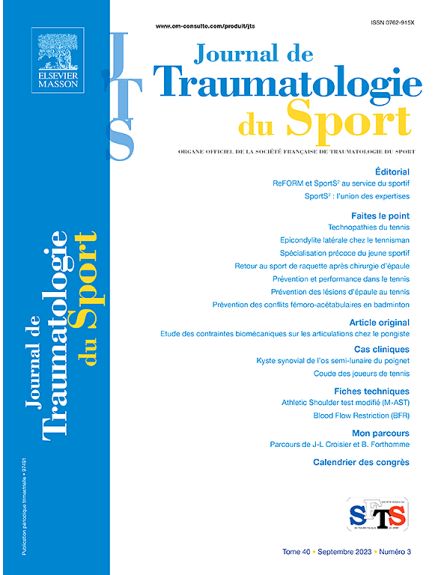 JOURNAL DE TRAUMATOLOGIE DU SPORT