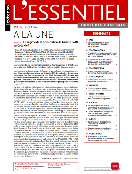 L'ESSENTIEL DROIT DES CONTRATS