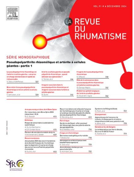 REVUE DU RHUMATISME