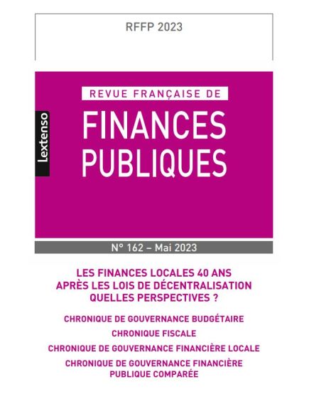 REVUE FRANCAISE DES FINANCES PUBLIQUES