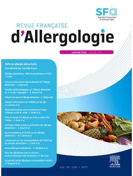 REVUE FRANCAISE D'ALLERGOLOGIE