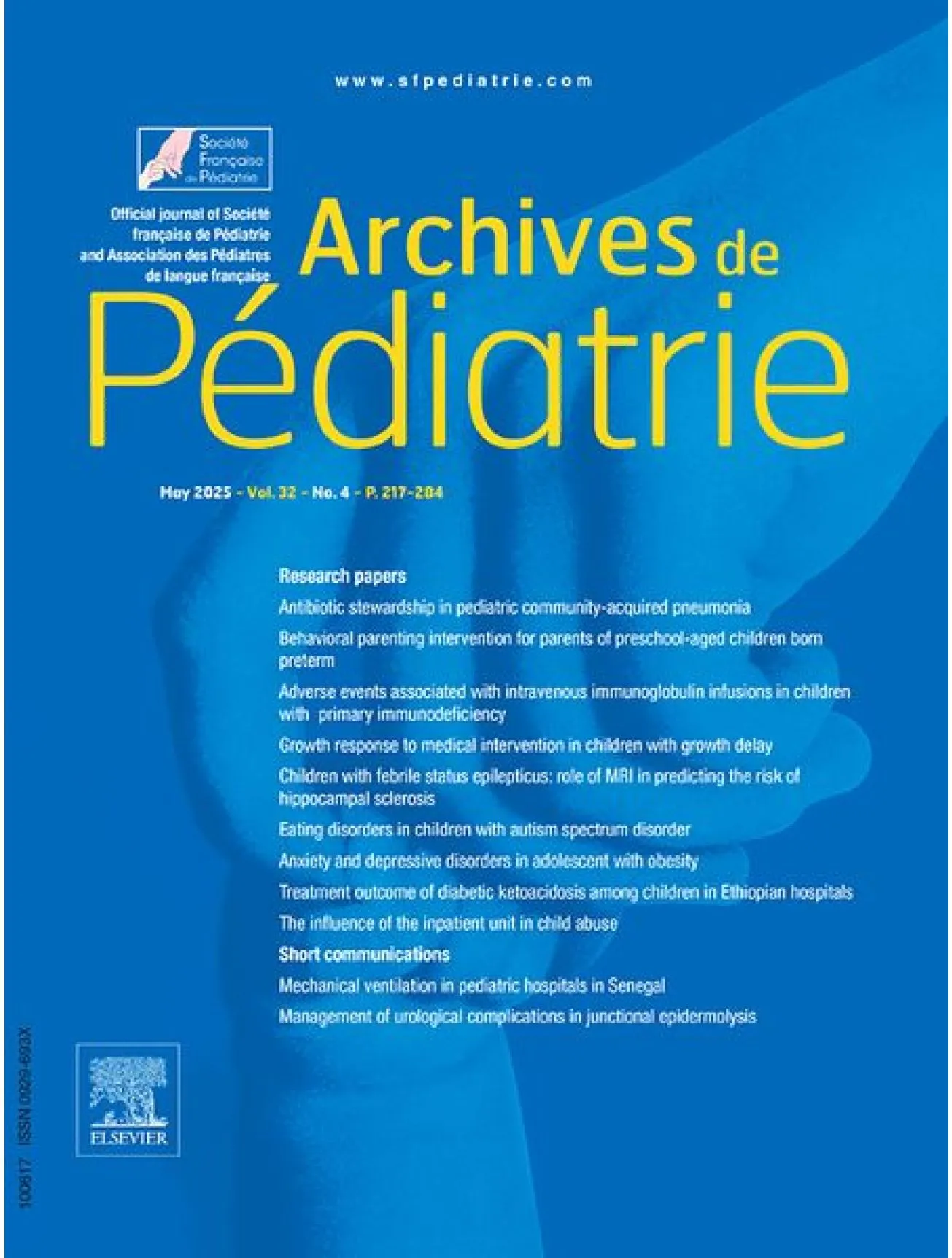 Dernière couverture — Archives De Pediatrie