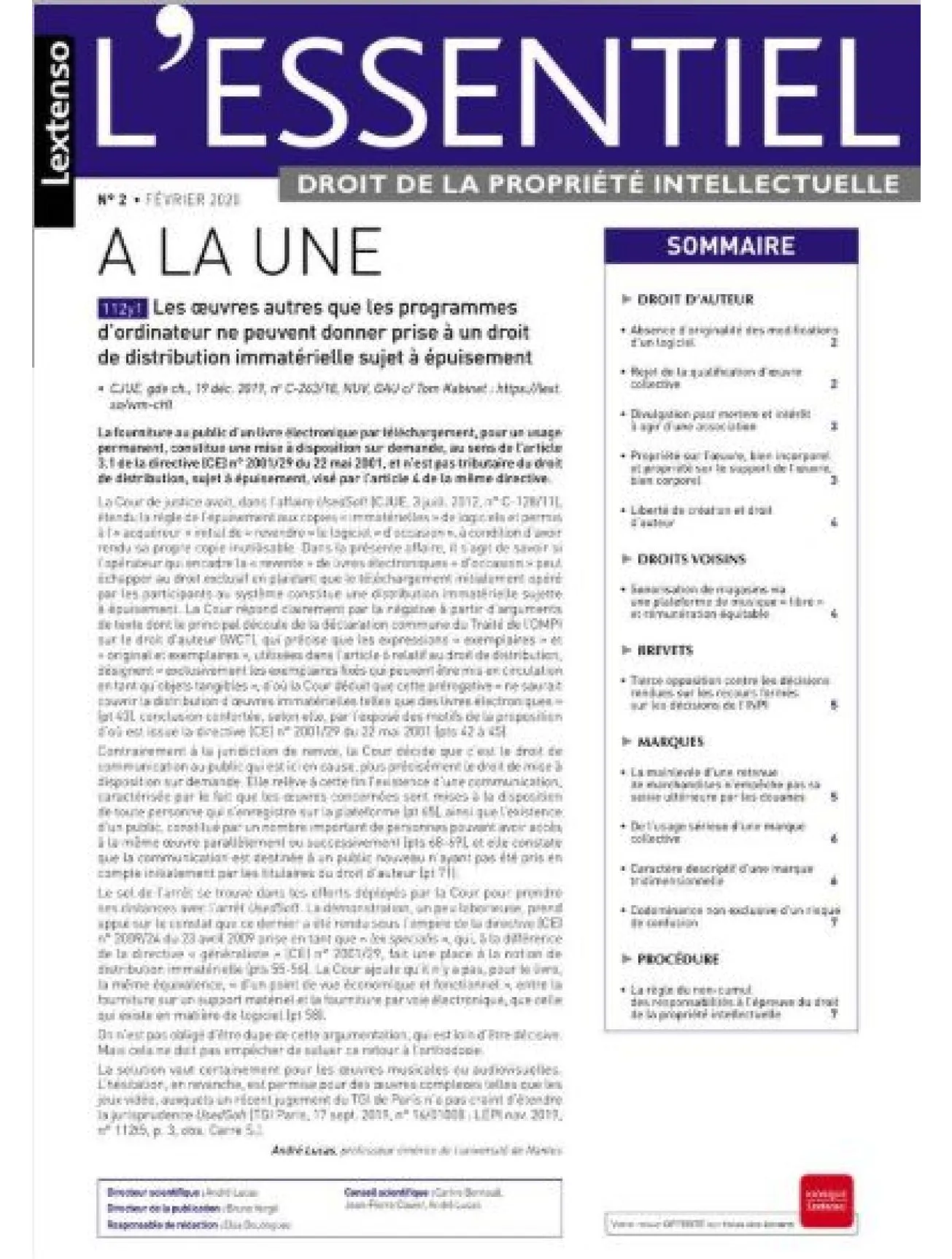 Dernière couverture — essentiel droit propriete intellectuelle