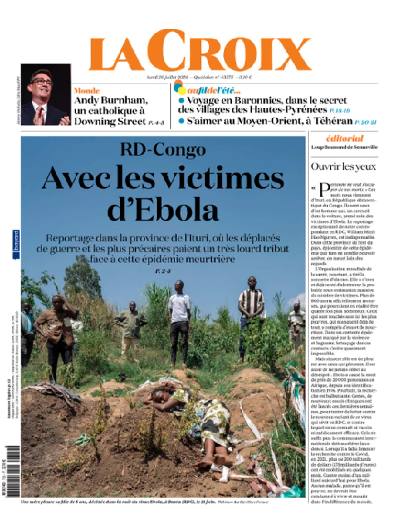 Dernière couverture — La Croix