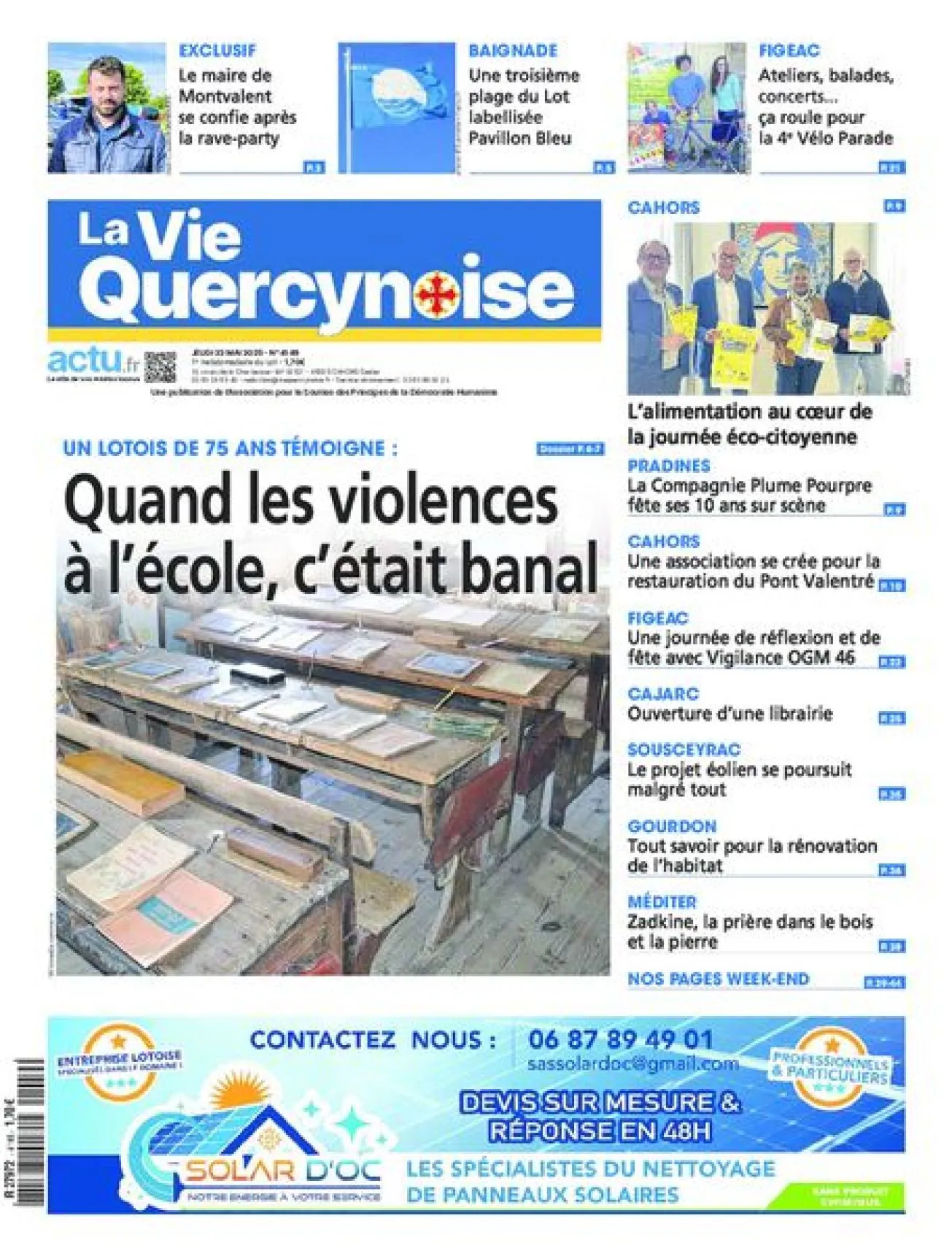 Dernière couverture — La Vie Quercynoise