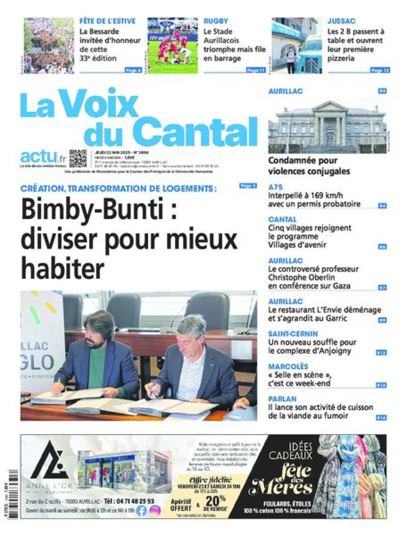Dernière couverture — voix cantal