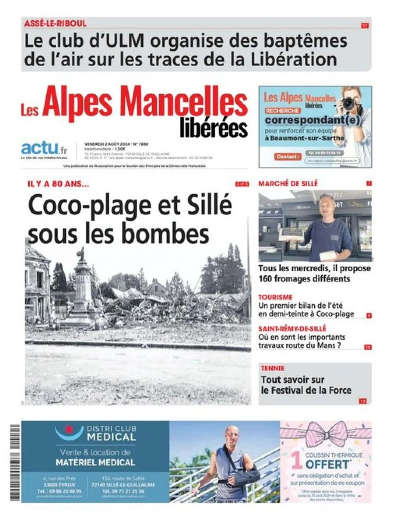 Dernière couverture — Les Alpes Mancelles