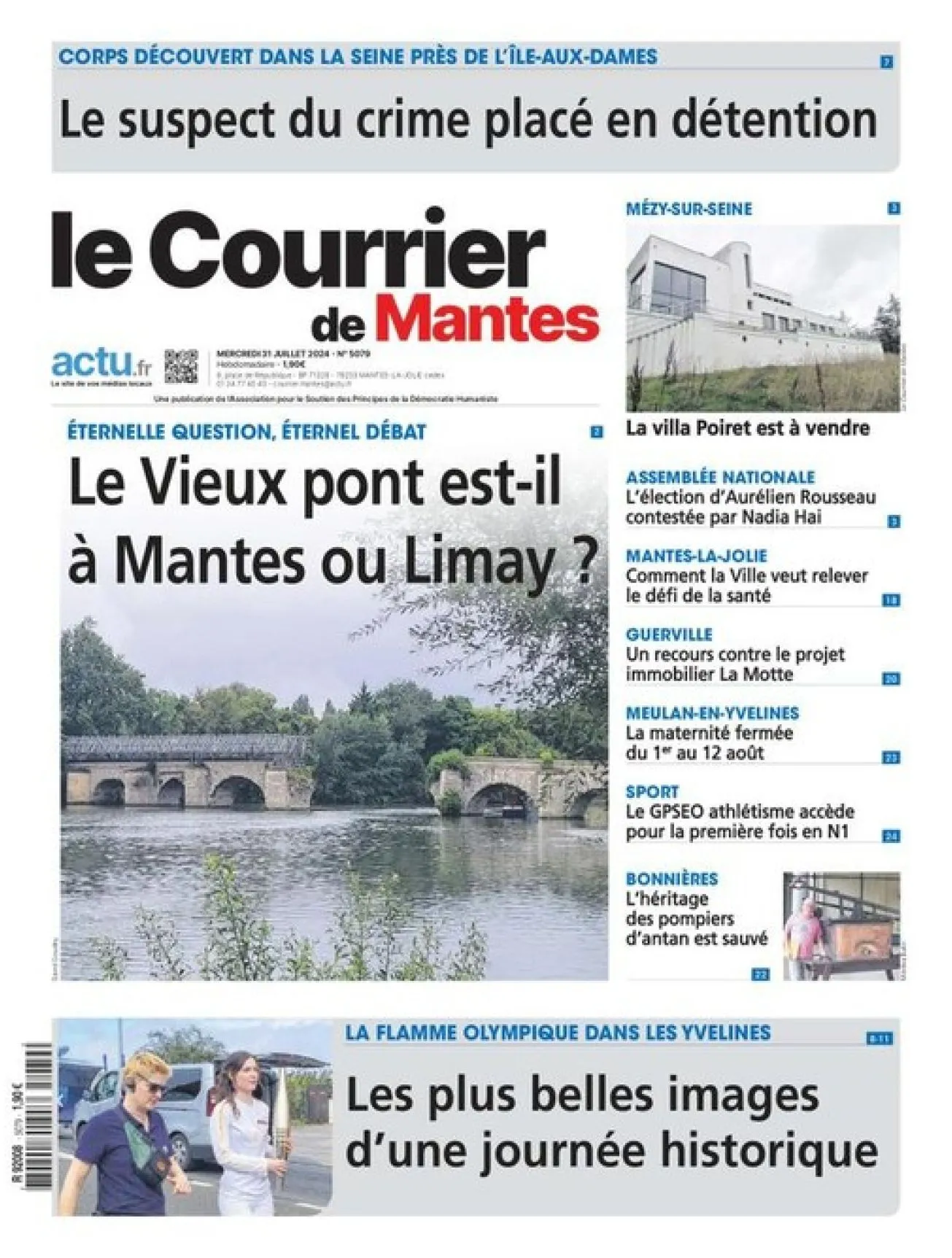 Dernière couverture — courrier mantes