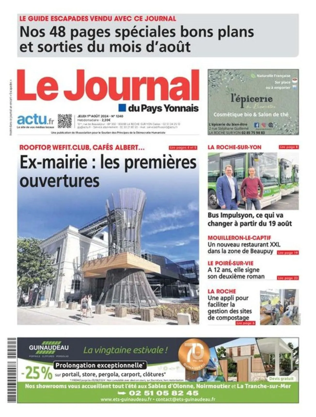 Dernière couverture — journal pays yonnais