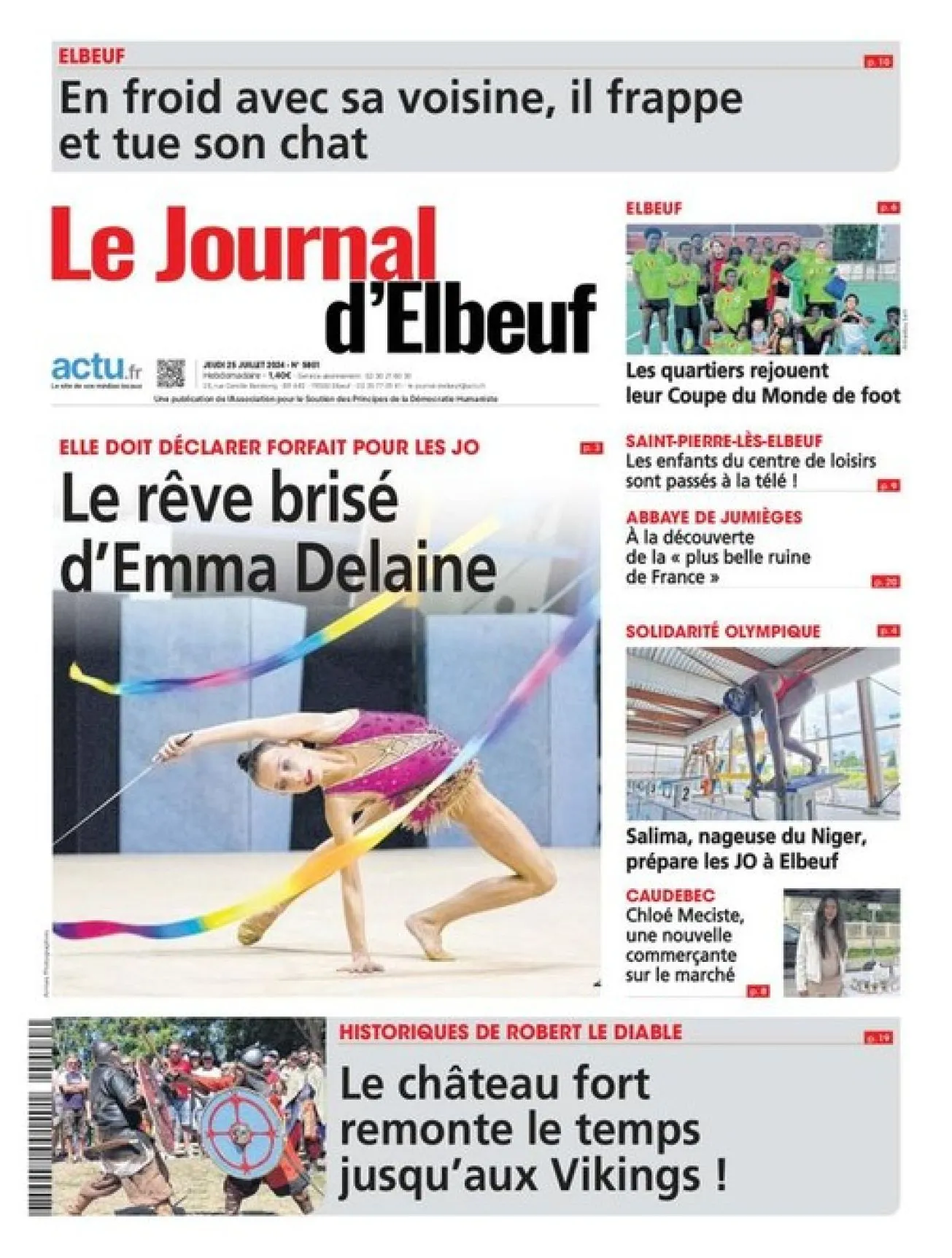 Dernière couverture — journal elbeuf
