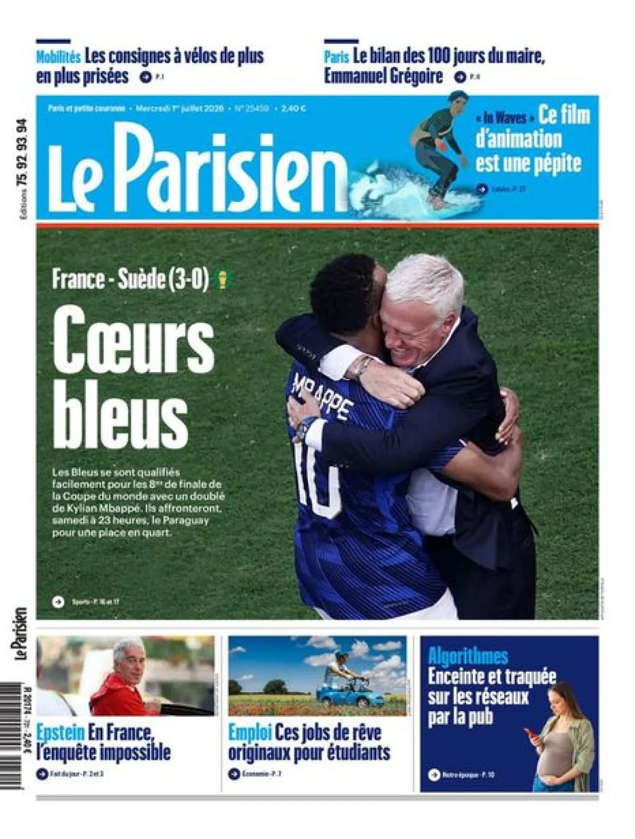 Dernière couverture — le parisien