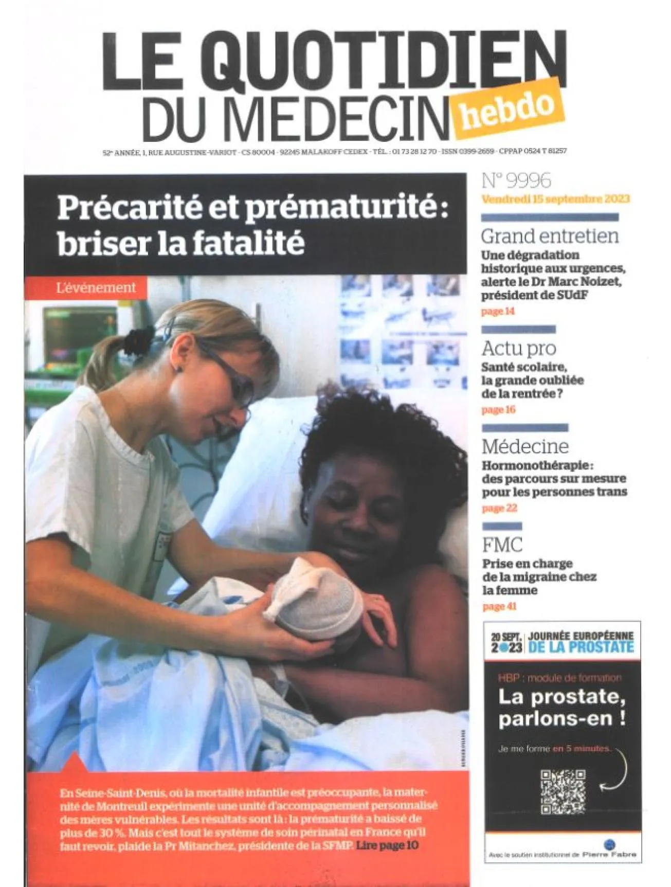 Dernière couverture — quotidien medecin