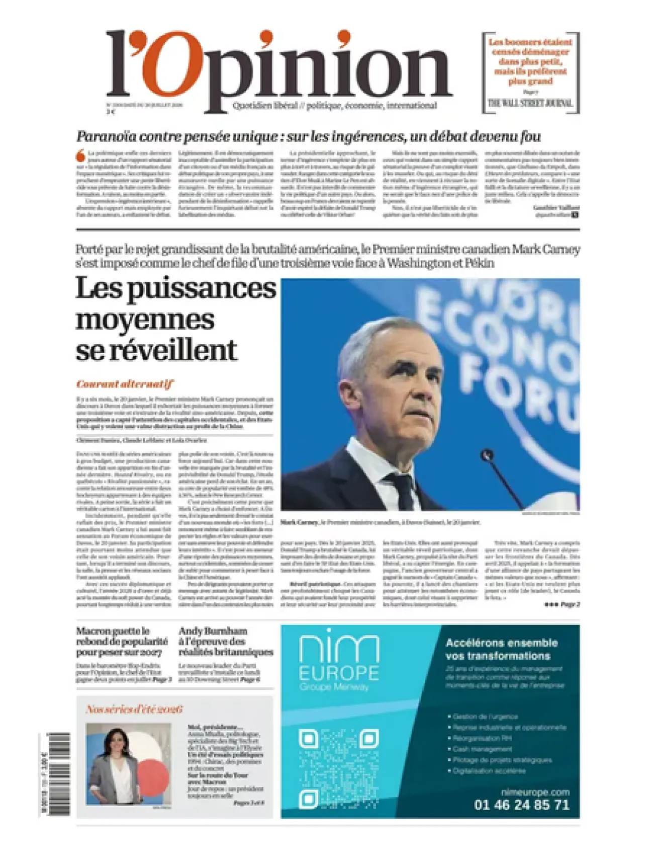 Dernière couverture — l opinion