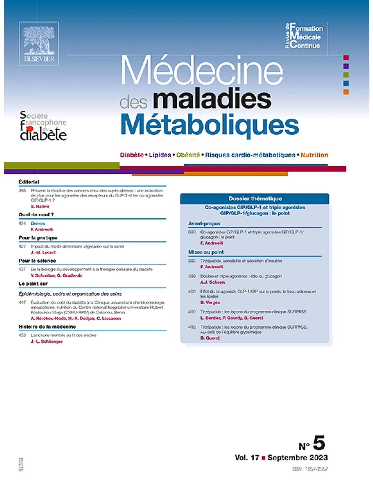 Dernière couverture — medecine maladies metaboliques