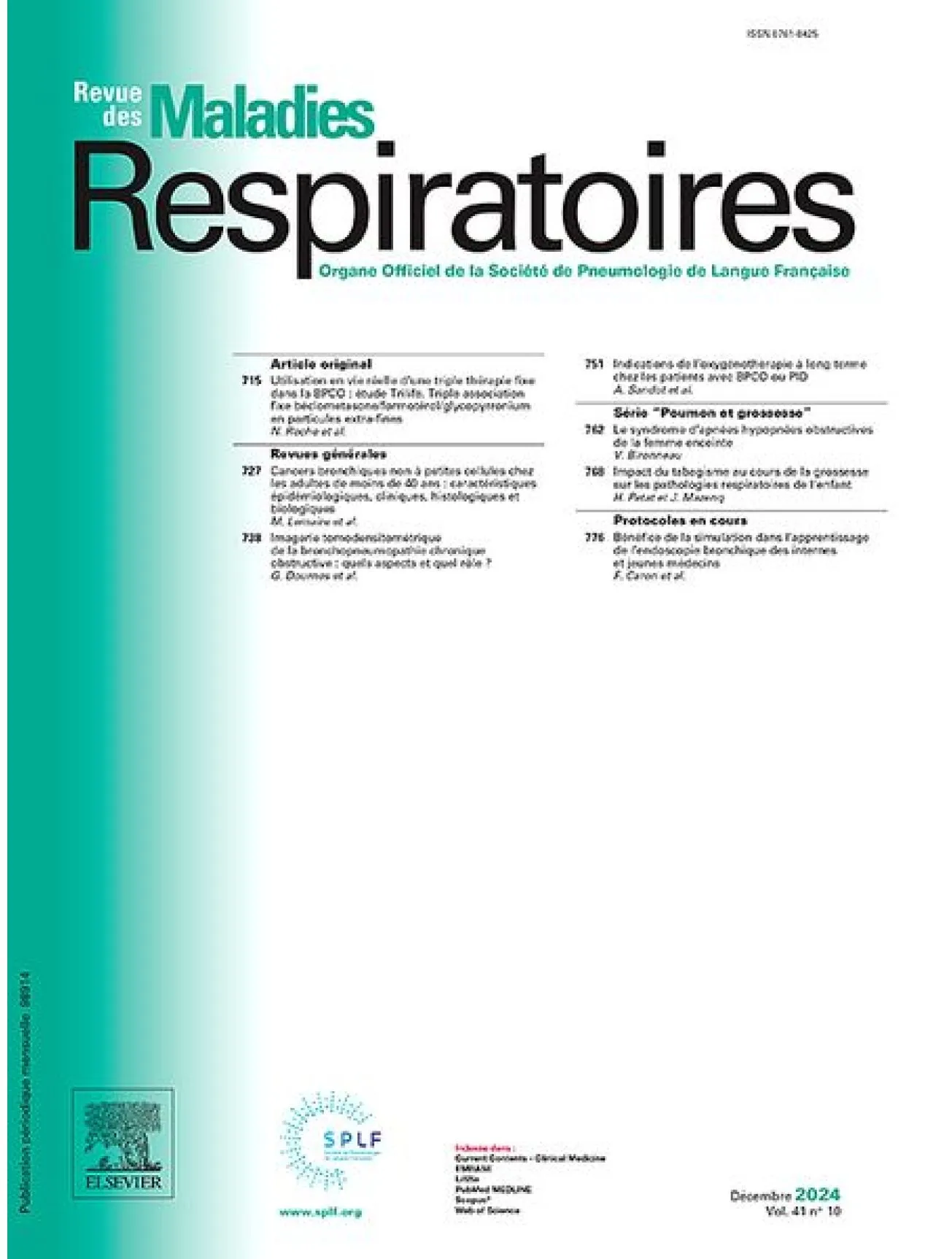 Dernière couverture — revue maladies respiratoires