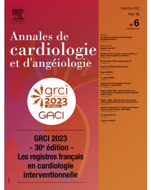 ANNALES DE CARDIOLOGIE ET D'ANGEIOLOGIE