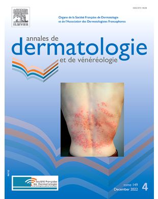 ANNALES DE DERMATOLOGIE ET DE VENEREOLOGIE