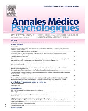 ANNALES MEDICO PSYCHOLOGIQUES