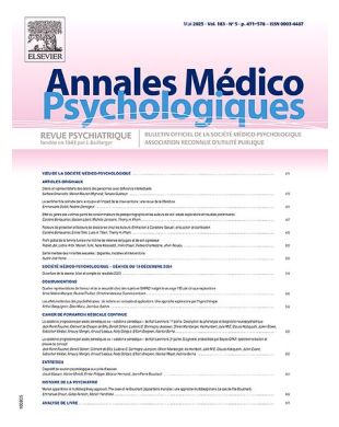 ANNALES MEDICO PSYCHOLOGIQUES