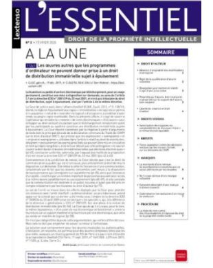 L'ESSENTIEL DROIT DE LA PROPRIETE INTELLECTUELLE