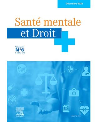 SANTE MENTALE ET DROIT (ANCT DROIT DEONTOLOGIE & SOIN)