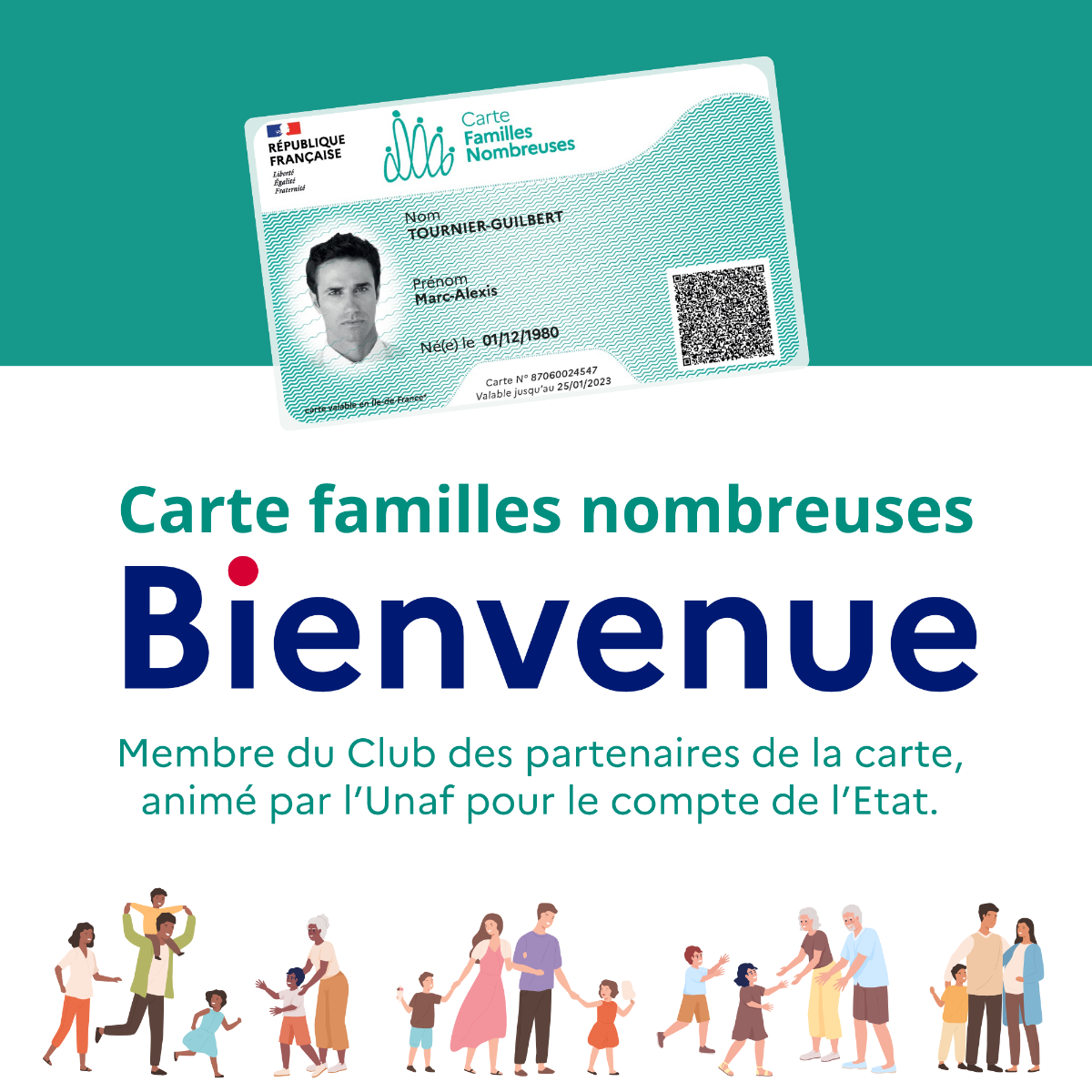 Large family card