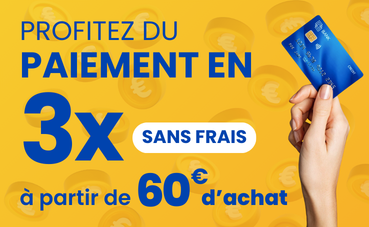 Paiement en trois fois sans frais