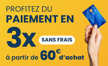 Paiement en trois fois sans frais